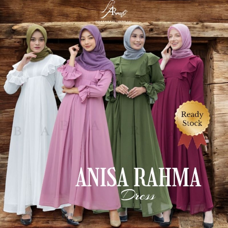 [BISA COD]CUCI GUDANG ANISA RAHMA DRESS ARRAFI/GAMIS/BAJU SYARI/DRESS SYARI/POLO/CERUTY BABY DOLL
