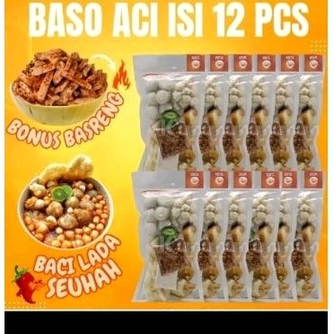

BAKSO ACI 12 PCS Lengkap dengan topingya...