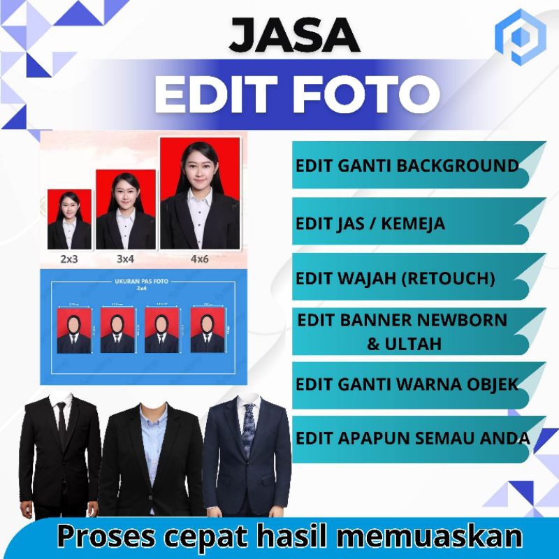 JASA EDIT FOTO , PAS FOTO , EDIT JAS/BAJU ,  GANTI BACKGROUND , GANTI WARNA BAJU , EDIT BANNER ULTAH