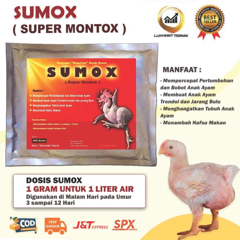 Vitamin Ayam SUMOX / Vitamin Anak Ayam / Vitamin Penggemukan Ayam Broiler , Joper , Layer , Pejantan