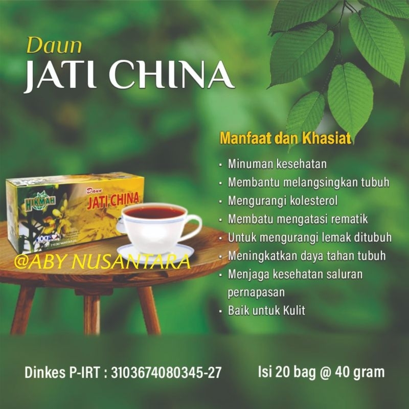 

Teh Celup Daun Jati Cina Hikmah Original