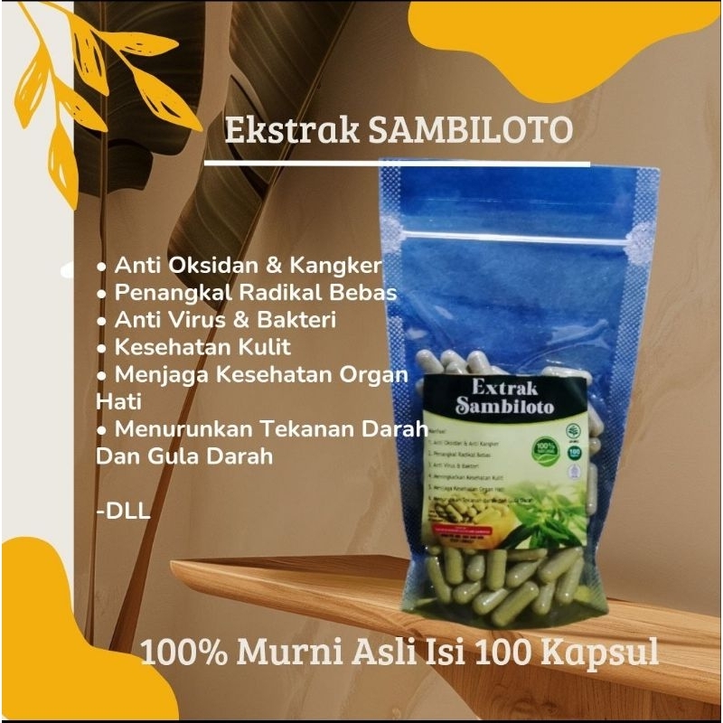

Ekstrak Sambiloto 100% Murni Asli Tanpa Campuran Apapun Isi 100Kapsul