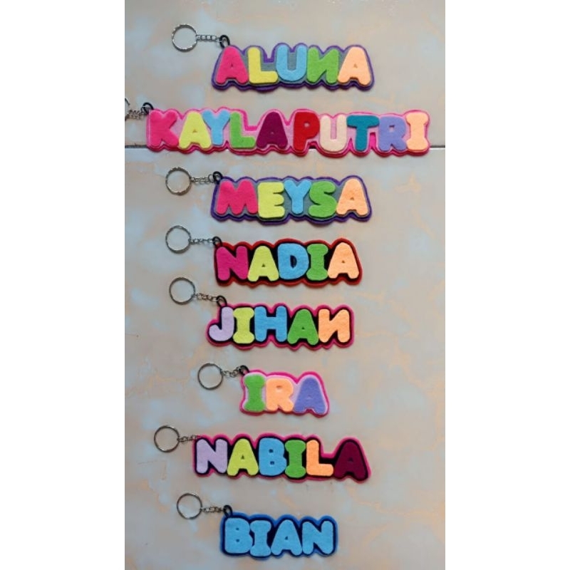 Gantungan Kunci Custom Nama Anak