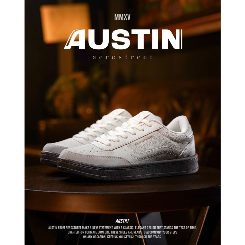 Aerostreet 37 - 44 Austin Coklat Tua Natural Natural - Sepatu Sneaker Casual