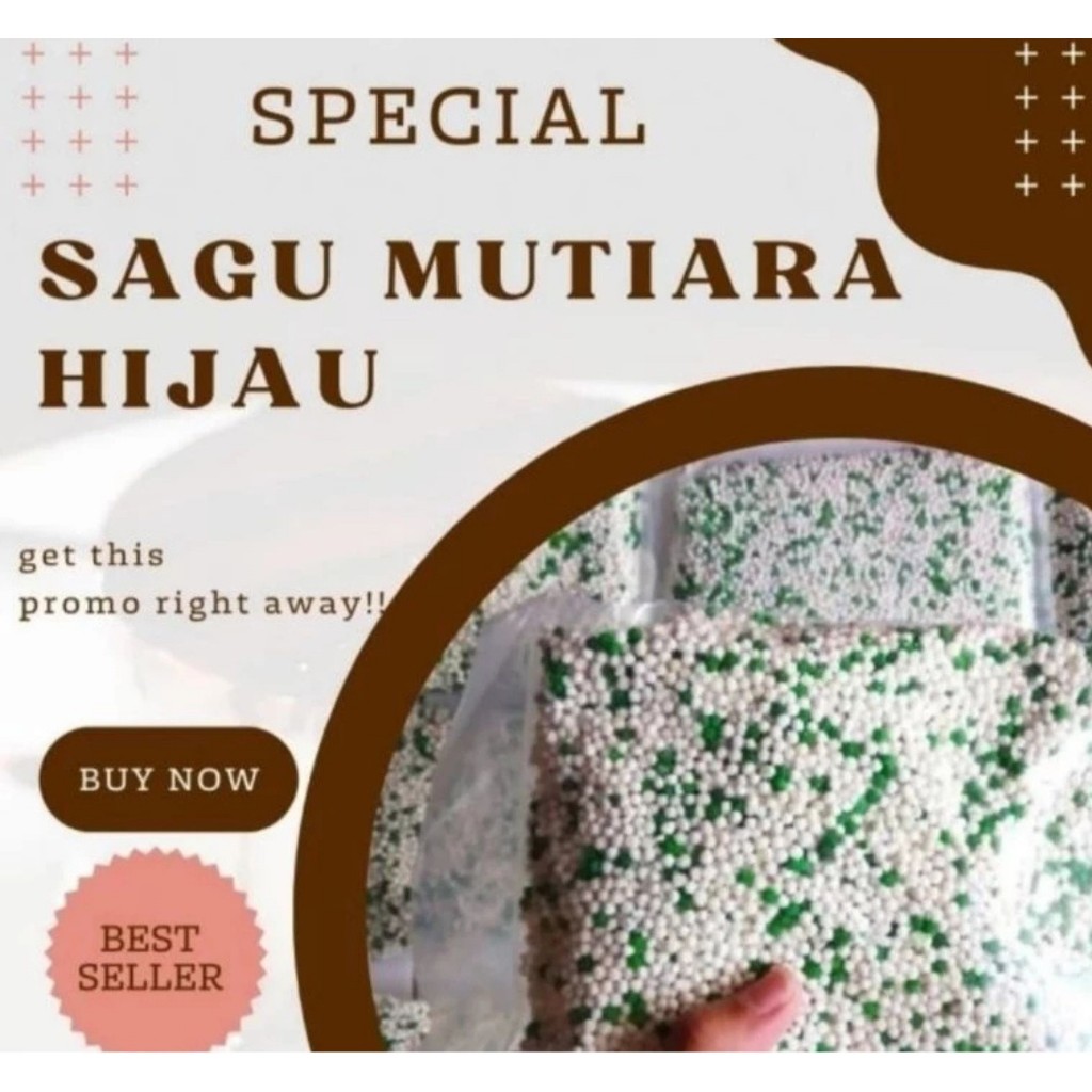 

Promo Sagu Mutiara Hijau kemasan 1000gram Termurah