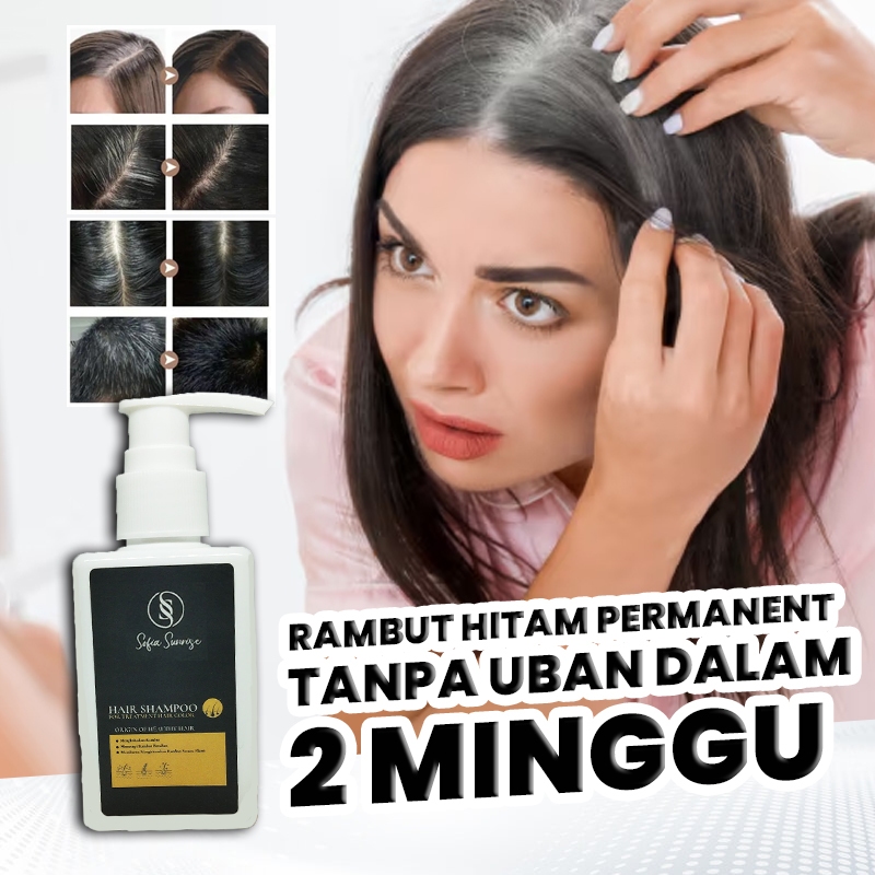 Penghilang Uban Rambut Sofia Sunrise Permanen Alami Hitam Halal Ampuh Selamanya Hair Color Shampoo