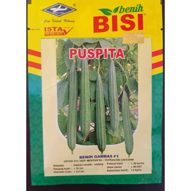 Benih Gambas Oyong PUSPITA F1 10 Gr Cap Benih Bisi