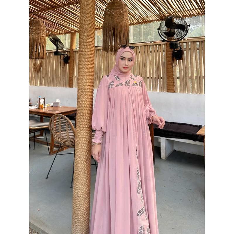 Gamis Pamela set 2 in 1 By Nona