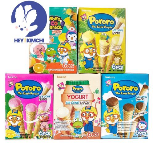 

Pororo Ice Cone Snack Banana Chocolate Yogurt Yuzu Strawberry Korea