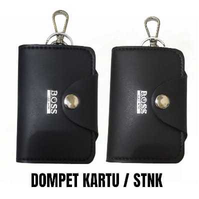 Dompet Kartu / Card Holder Kancing - Hugo Boss / Dompet STNK Boss Gantungan Kunci Mobil Motor