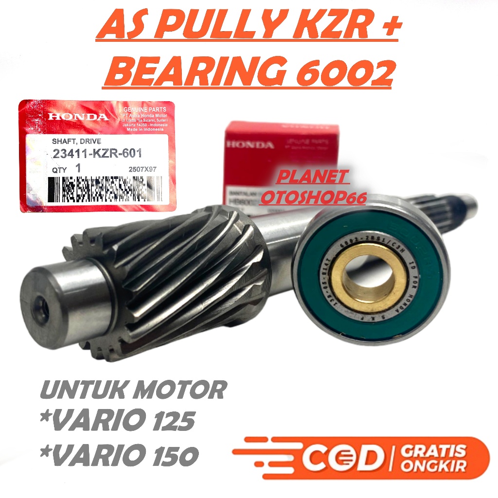 PAKET AS PULLY+BEARING BAK CVT VARIO 125 0LD VARIO 125 LED KZR VARIO 150 OLD VARIO 150 LED 1 PAKET M