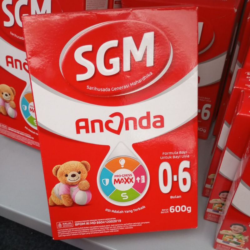 Susu SGM Ananda 0-6 bulan 600,400,150,120 gram