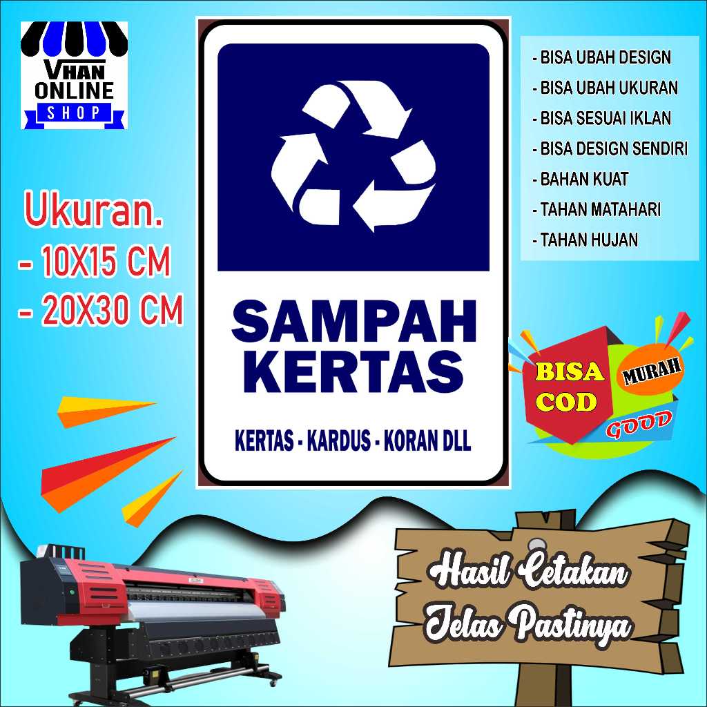 

Cetak Stiker Untuk Tong Sampah Jenis Kertas Biru