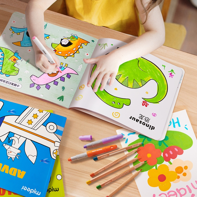 

tyvf Mideer&Hhtune Children Coloring Book / Buku Mewarnai Anak 42 Lembar Kertas 170G