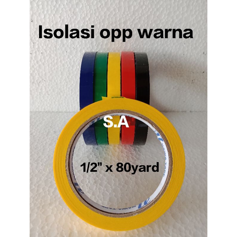 

Isolasi warna warni 1/2" x80yard Nawa/opp tape