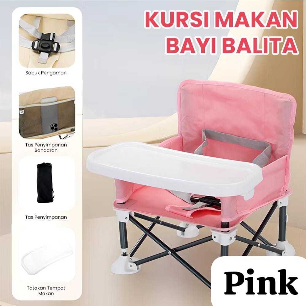 Kursi Makan Bayi Balita Tempat Makan Bayi Portable Lipat