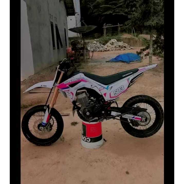 DECAL HONDA CRF 150L PINK PUTIH FULL BODY