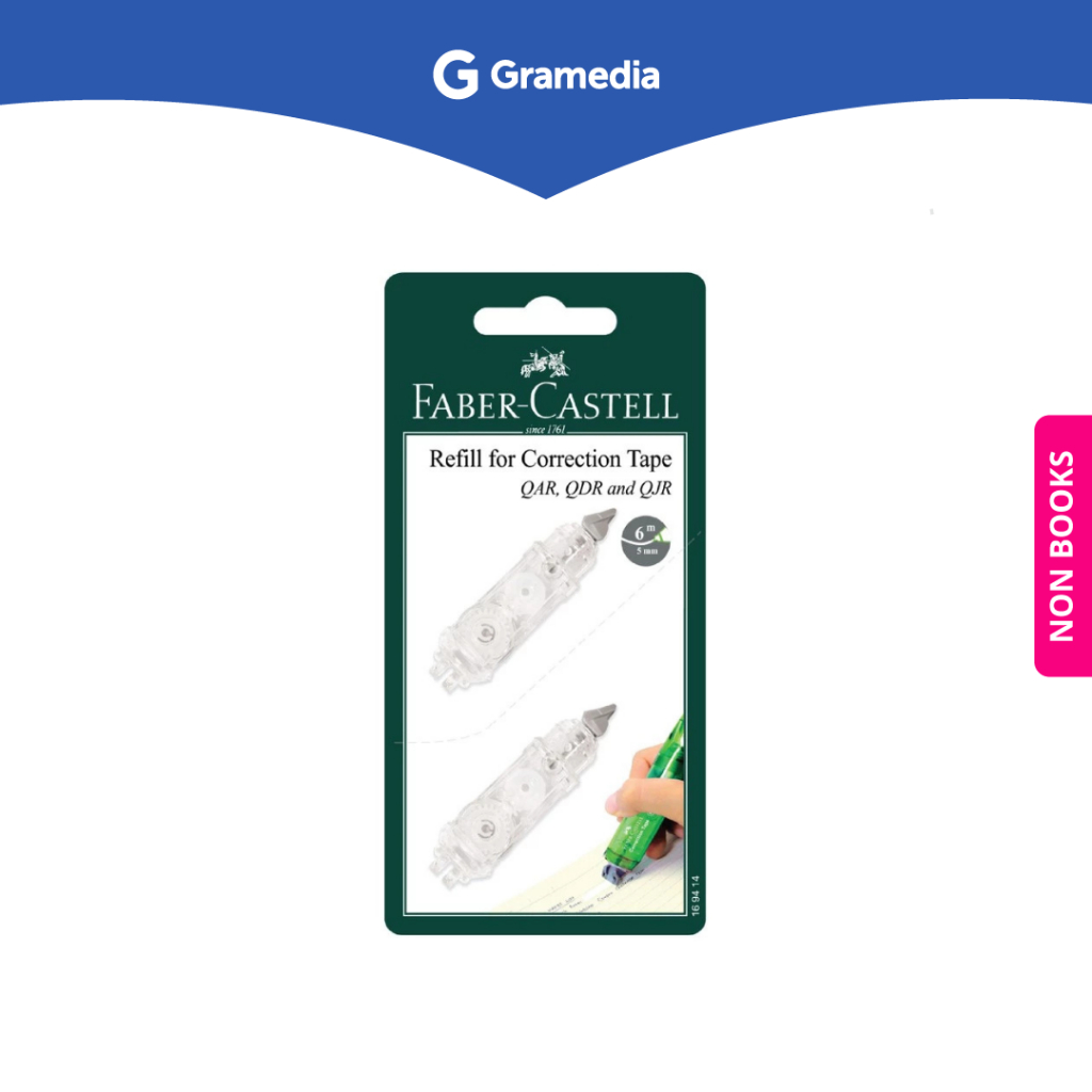 

Gramedia Depok - Faber-Castell Correction Tape Refill Set 2 for QAR/QJR