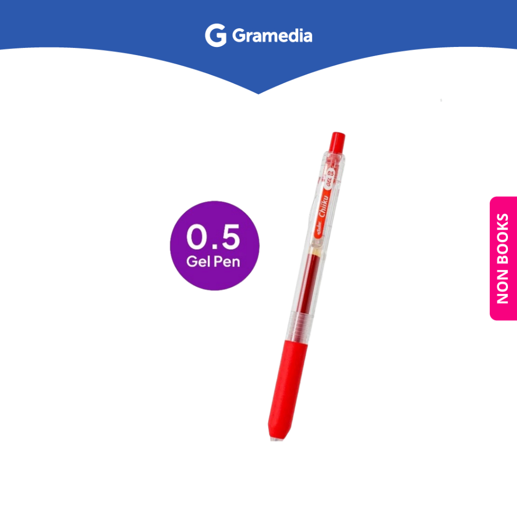 

Gramedia Depok - Estudee Chiiku Gelpen 0.5 Red EGP-26