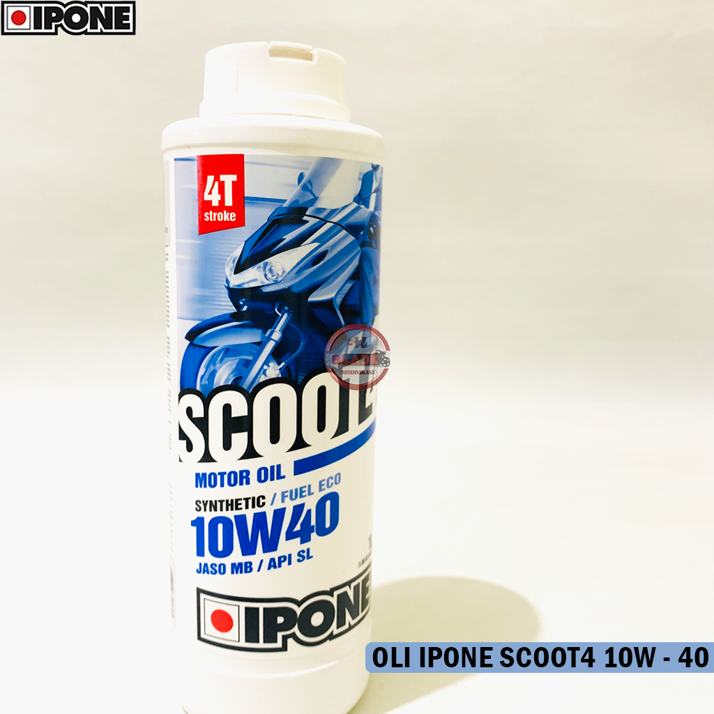 Oli Mesin IPONE Engine Oil SCOOT4 10W-40 1 Ltr Oli Mesin Motor Matic ORIGINAL IPONE MADE IN FRANCE 1