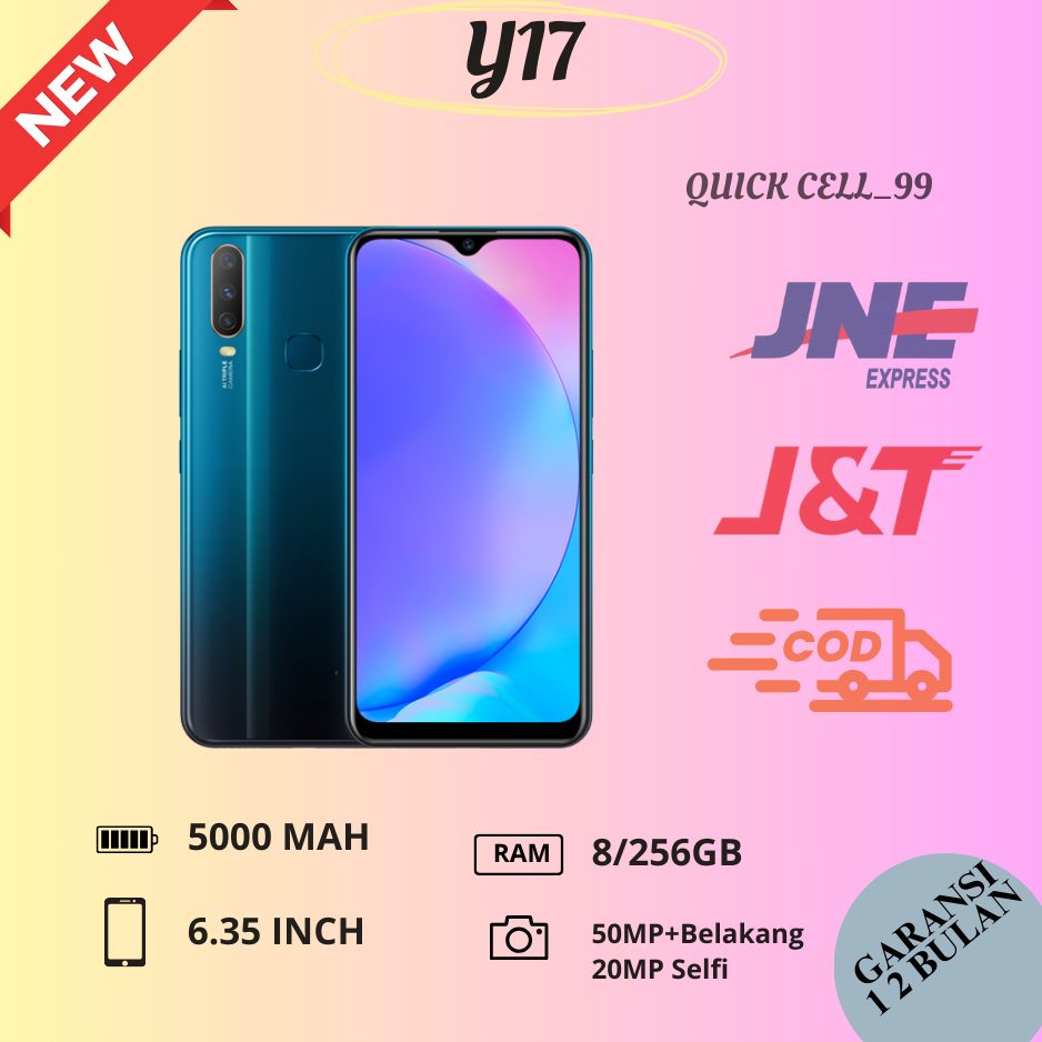 HP VIVO Y17 RAM  6/128GB  8/256 GARANSI 12 BULAN