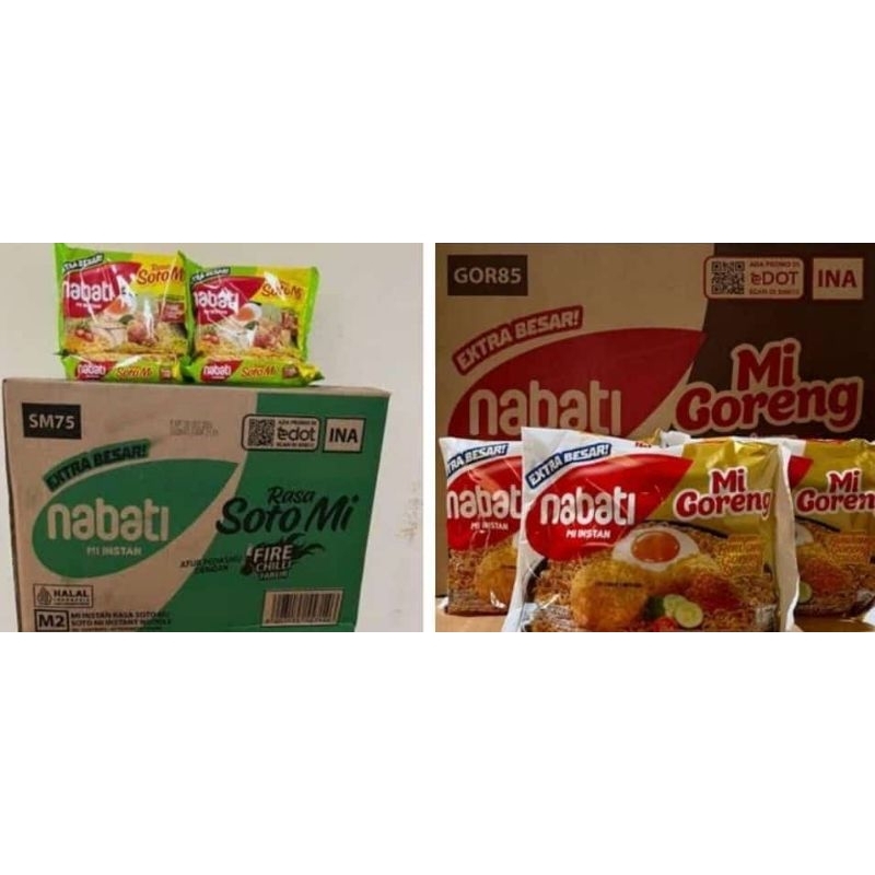 

Mie goreng / Mie soto Nabati 1 dus isi 40pcs