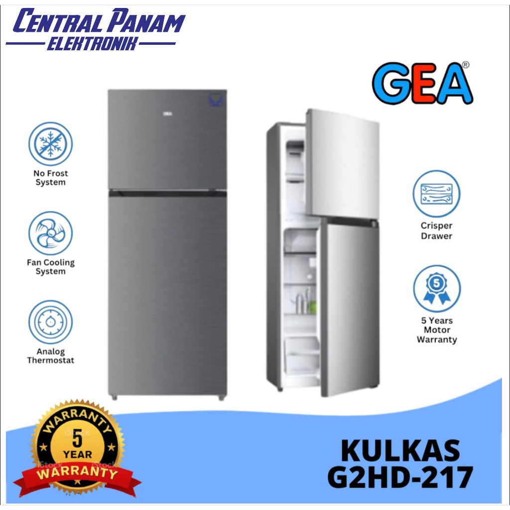 GEA KULKAS 2 PINTU G2HD-217 Central Panam Elektronik