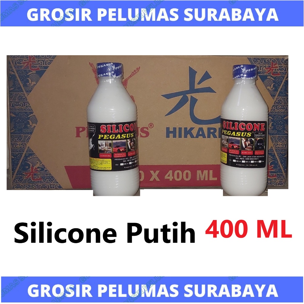 Cairan SILICONE Pengkilap ban 400ML Silikon Putih kilap body motor 400 ML