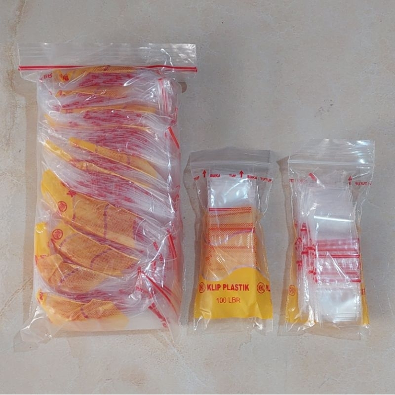 [1000 Lembar] Plastik Klip 2x3,5 Plastik Klip Tebal / Klip Perhiasan / plastik zipper / Klip Kecil