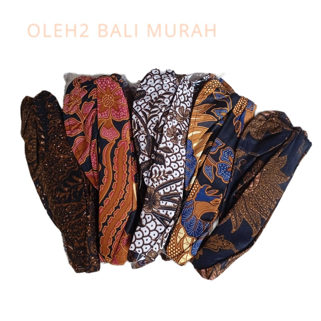 Udeng Jadi Ikat Kepala Pria Bali Bahan Batik Katun pakaian sembahyang Bali