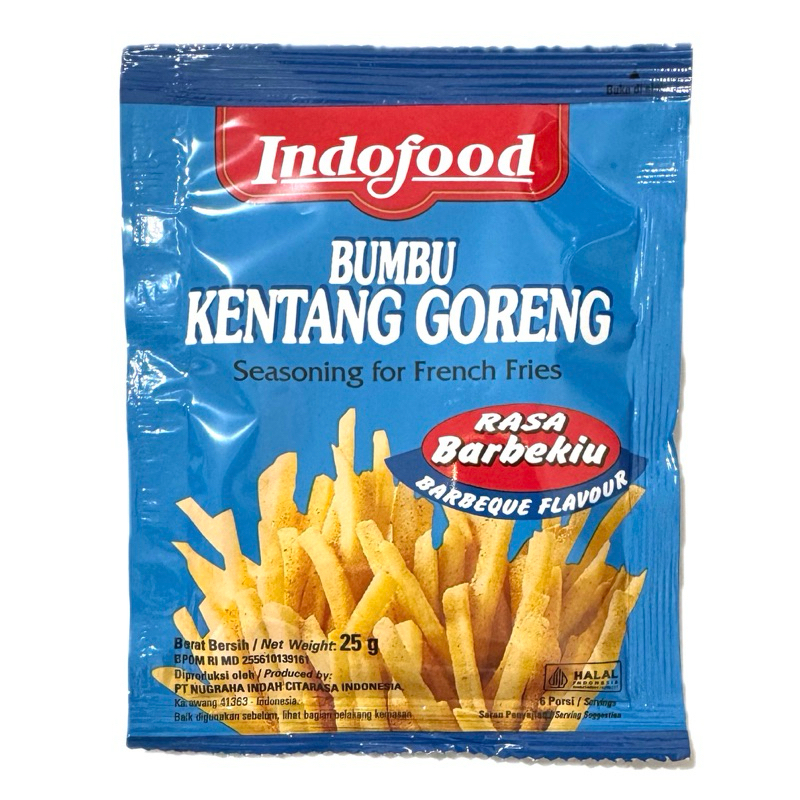 

Indofood Bumbu Kentang Goreng Rasa Barbekiu 25 gr