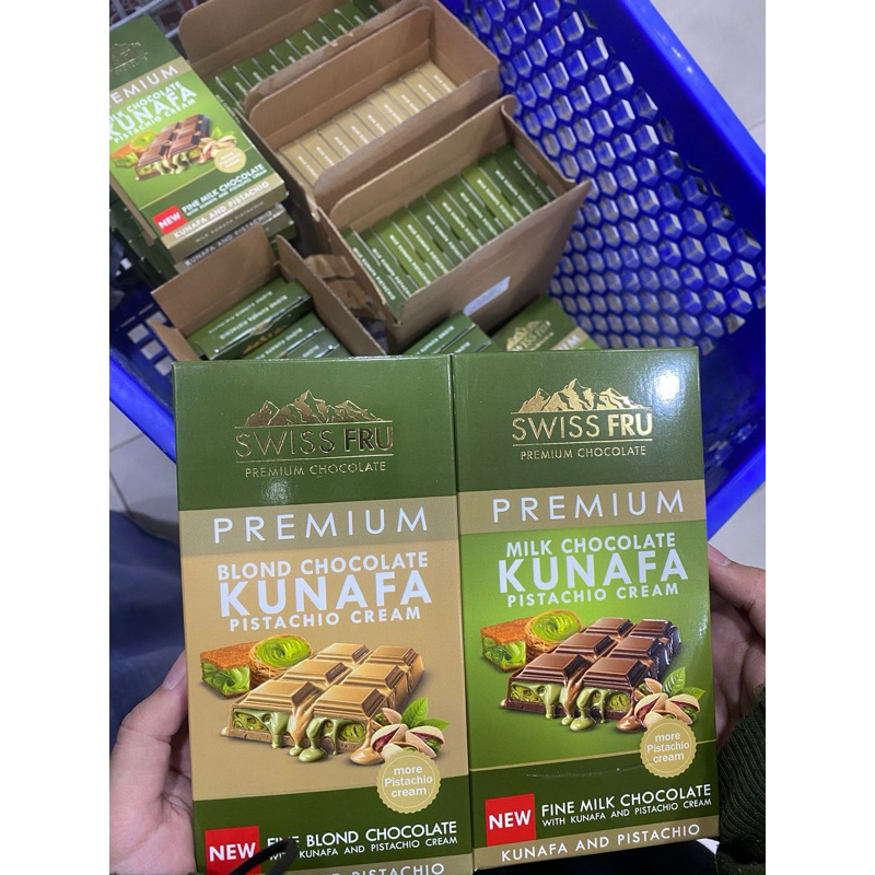 

Premium chocolate kunafa milk pistachio coklat viral dubai