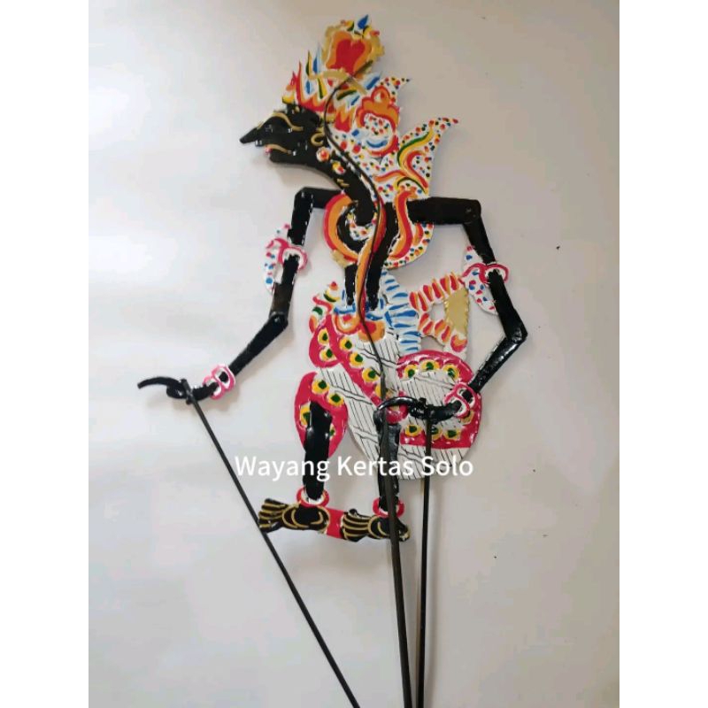 Wayang Krisna hitam wayang karton duplex tebal wayang Kresno Prabu Kresno mainan anak hiasan dinding