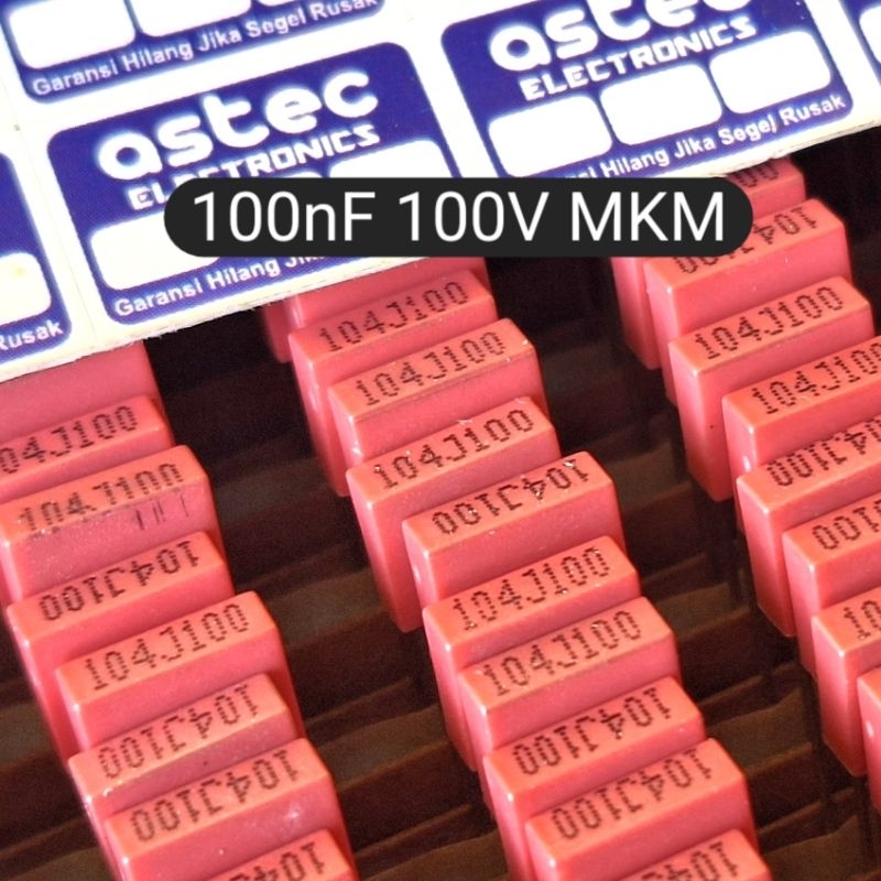 Capacitor MKM 100n MKM 104 Merah 10pcs