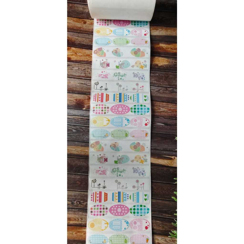 

OVAL colorfull Label nama sticker label name waterproof