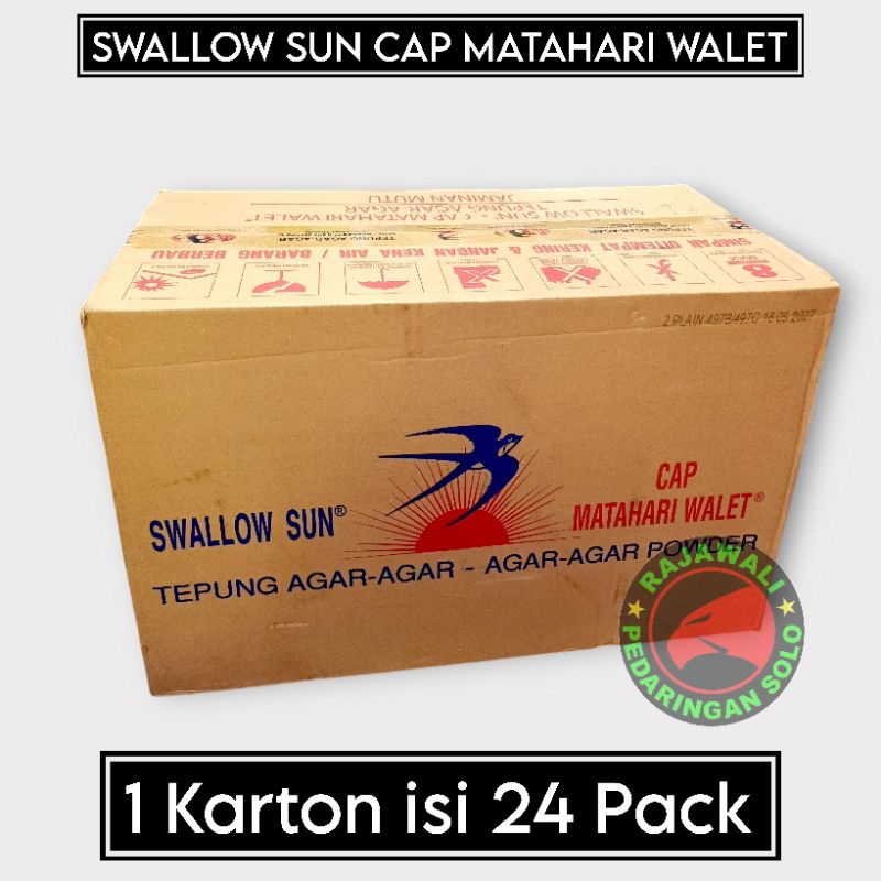 

Agar Agar Swallow Sun Cap Matahari Wallet 1 Karton isi 24 pack