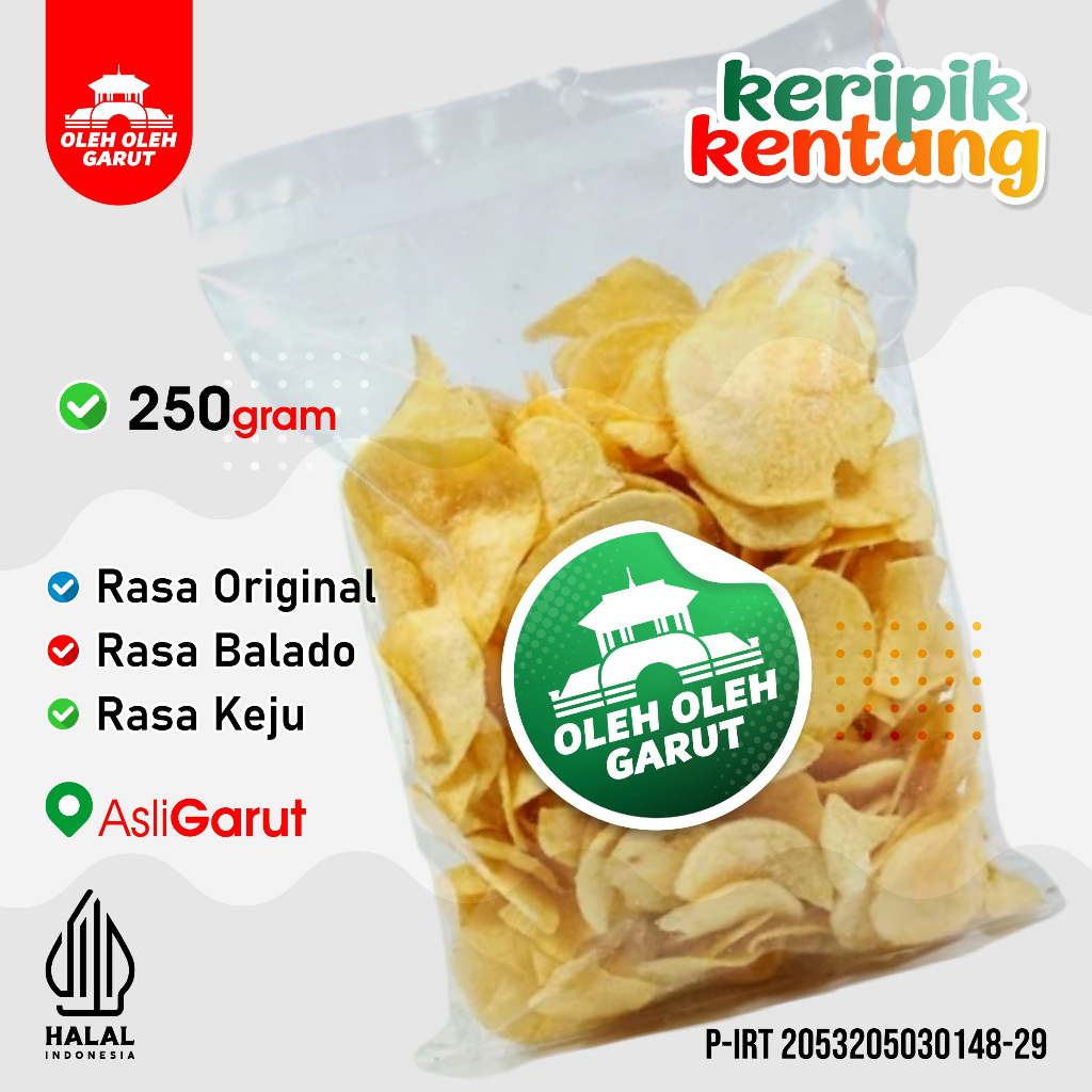 

KERIPIK KIRIPIK SNACK KENTANG 250gram