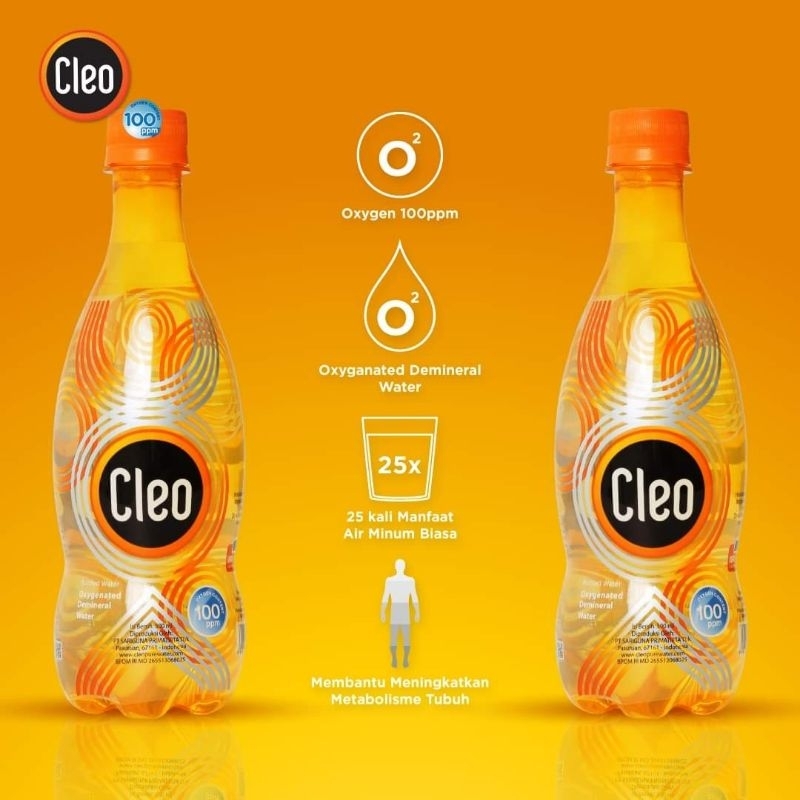 

CLEO OXYGEN 100PPM 1 dus isi 24botol