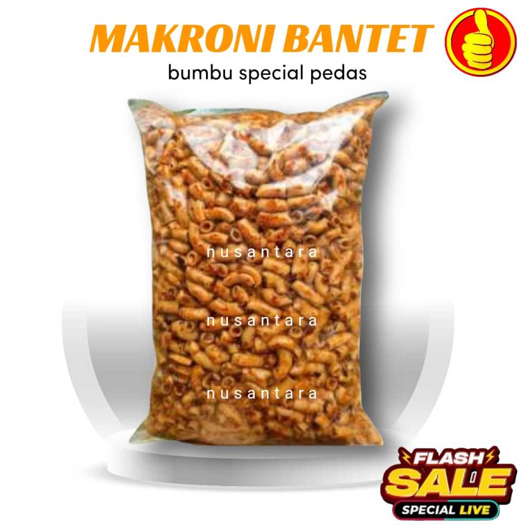 

Makroni Bantet 1 KG / Makroni Bantet Bumbu Pedas Daun Jeruk Cemilan Pedas