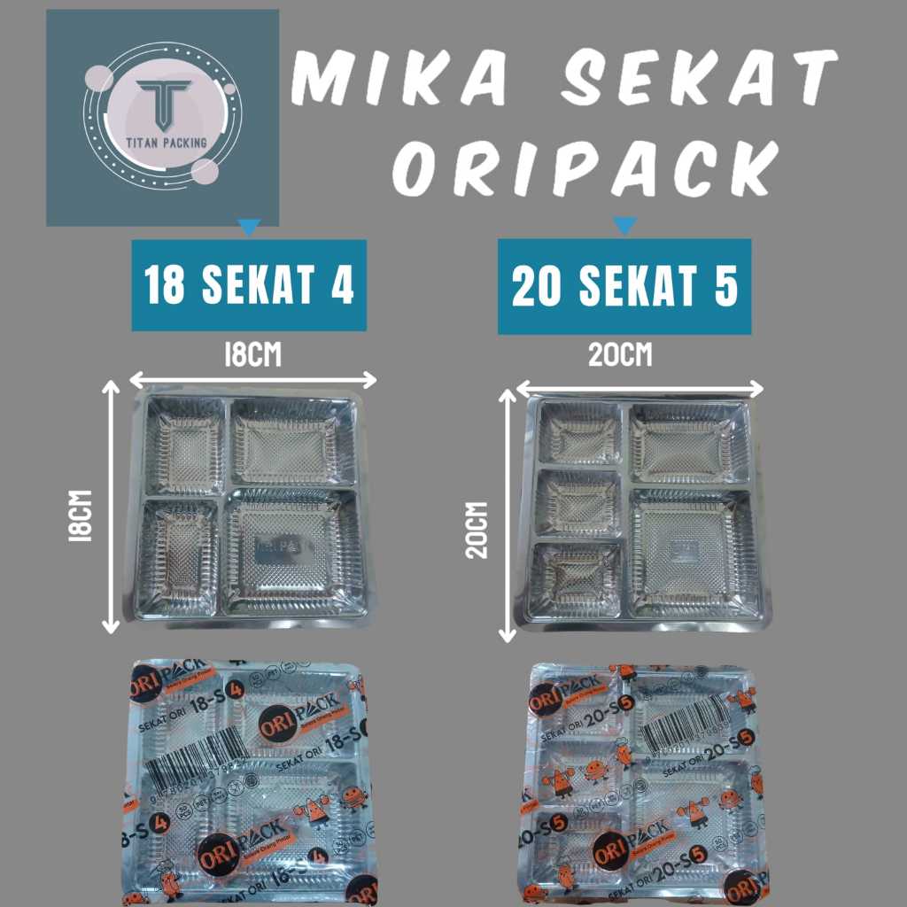 MIKA SEKAT 4 (18 X 18) / MIKA SEKAT 5 (20 X 20) / MIKA TRAY / MIKA CATERING BOX