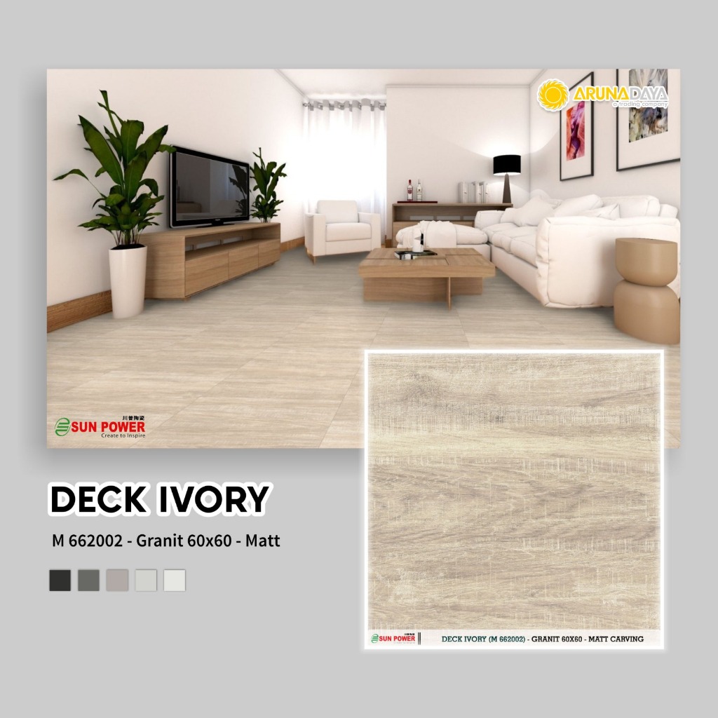 Granit Sun Power Matt Carving|Deck Ivory|Ukuran 30x60|Ukuran 60x60|Granit Murah