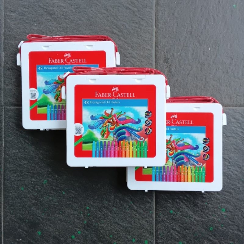 

RB Crayon Oil Pastel Faber Castell 48 Warna Hexagonal ( Set ) [ Original ] [ Free Bubble & Dus ]