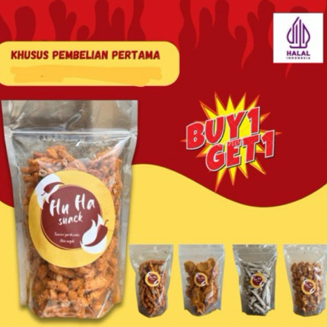 

Spesial Promo Hu Ha Snack Buy 1 Get 100gram
