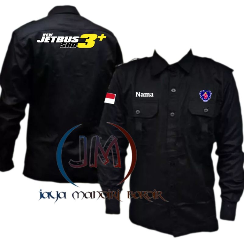 KEMEJA JETBUS 3+ BORDIR || SERAGAM JETBUS BORDIR || KEMEJA NEW JETBUS SHD BORDIR