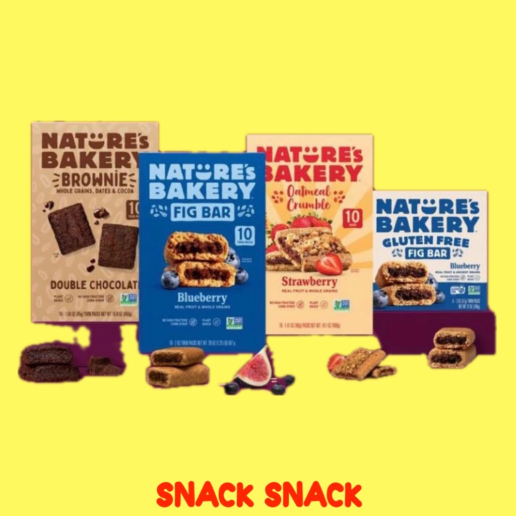 

[100%ORI USA] Nature's Bakery Gluten Free Fig Bar/Fig Bar/Oatmeal Crumble Pack of 6