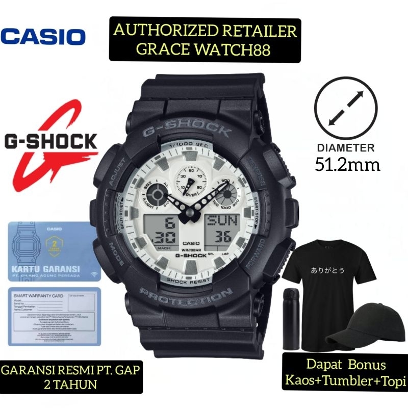 Jam tangan pria Casio G-Shock Ga-100wd-1adr gshock original ga-100wd-1 gshock original ga-100