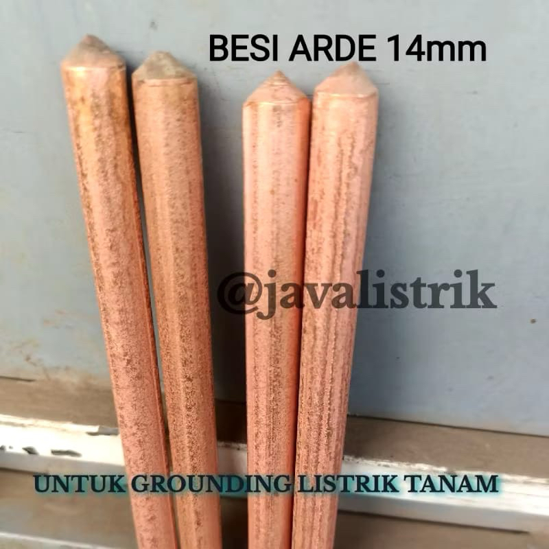BESI ARDE 14mm BATANG BESI 1.4meter GROUND ROOD UNTUK GROUNDING LISTRIK TANAM