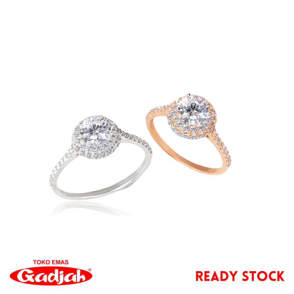 Cincin Emas Solitaire Double Circle Listring - Toko Emas Gadjah