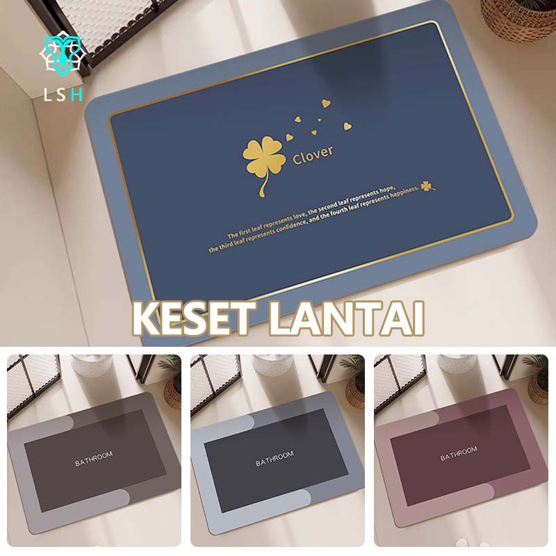 Kamar Mandi Keset Lantai Menyerap Air / Kotak Anti Slip Keset / Anti Slip Tidak Berbau Menyerap Air