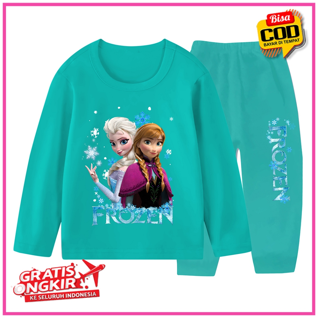Piyama Baju Tidur Anak Perempuan Motif Anime Lengan Panjang Celana Panjang 3 Tahun - 10 Tahun